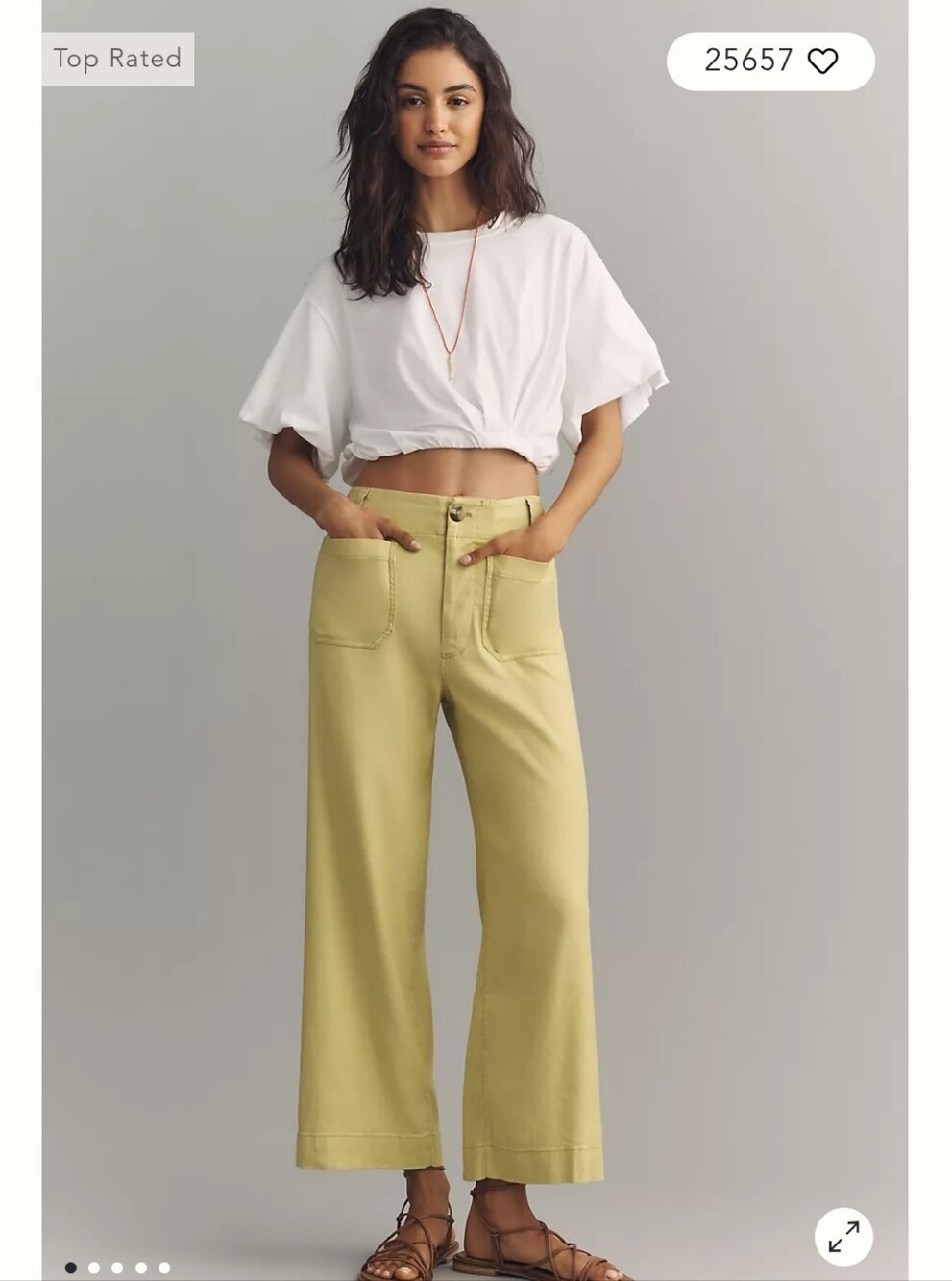 Maeve Colette Wide Leg Crop Pant